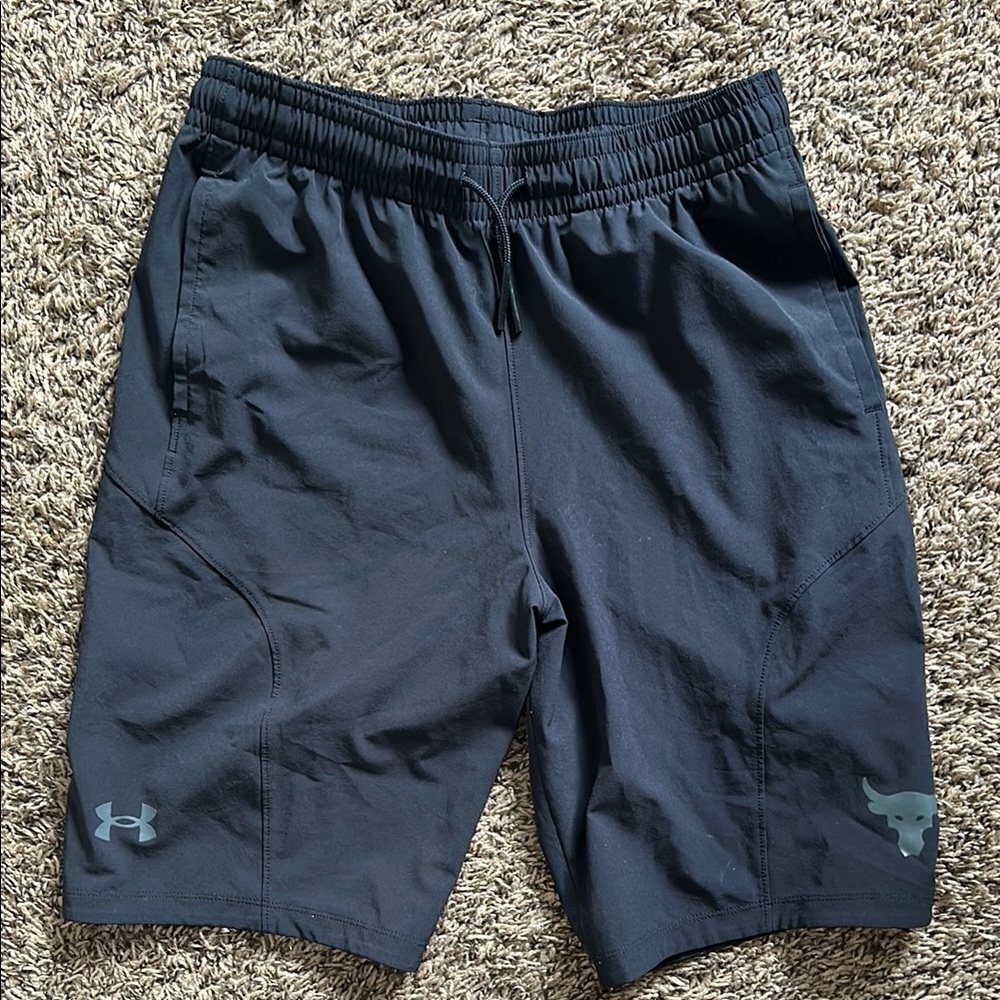 Under Armour Project Rock Kids Black Athletic Shorts